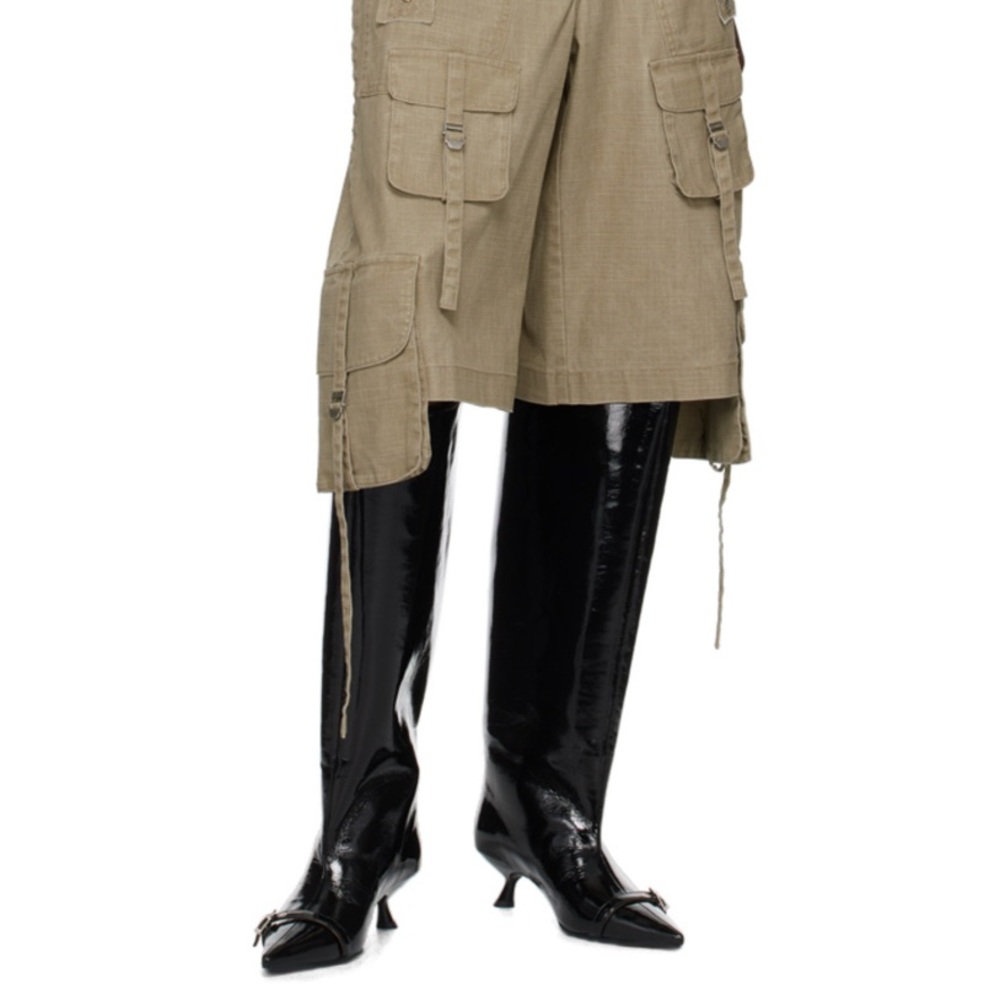 GANNI
Black Eyelets Slouchy High Shaft Tall Boots